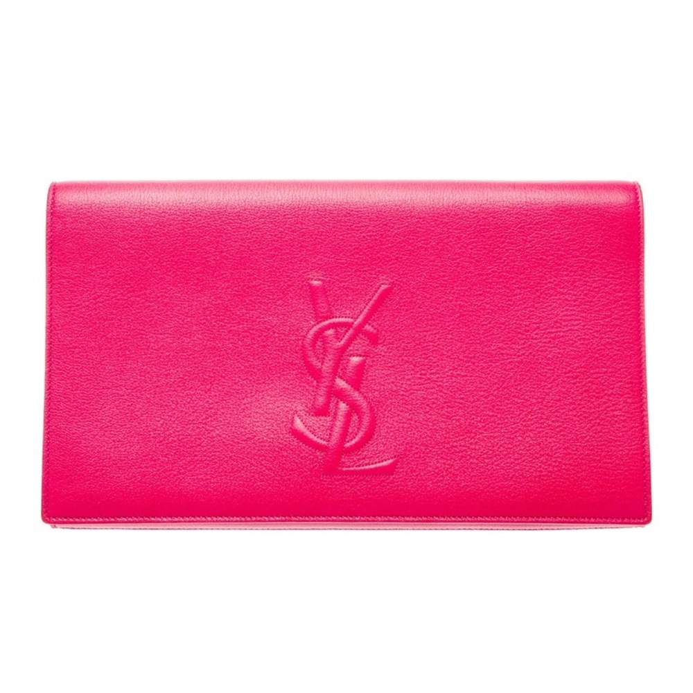 Yves Saint Laurent Pink Leather Clutch